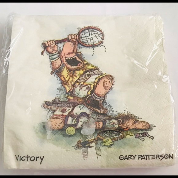 New 12 Cocktail Napkins Gary Patterson Game! Set! Match! Victory 3-Ply Napkins - Picture 8 of 16